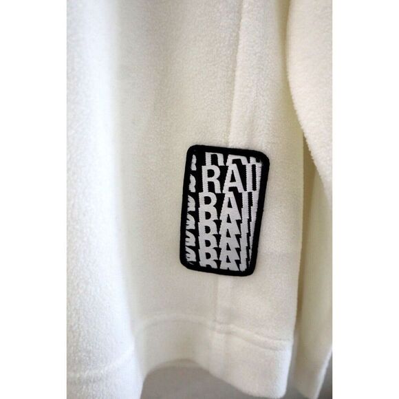 RAINS 18390 Men's Sz S Fossil Off-White L/S Fleece Pullover Sweatshirt - Picture 5 of 8